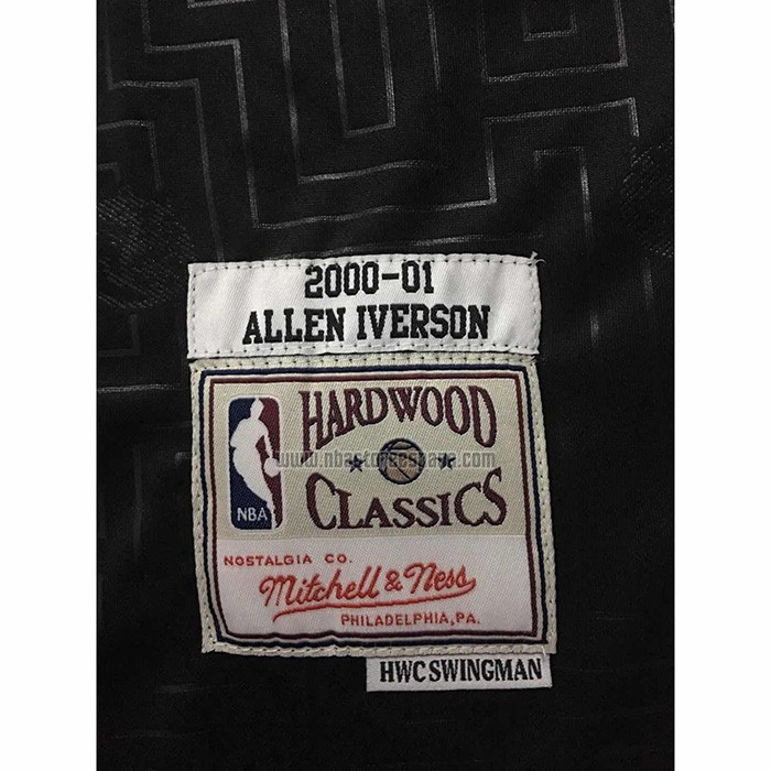 Camiseta Philadelphia 76ers Allen Iverson NO 3 Retro 2020 Chinese New Year Negro